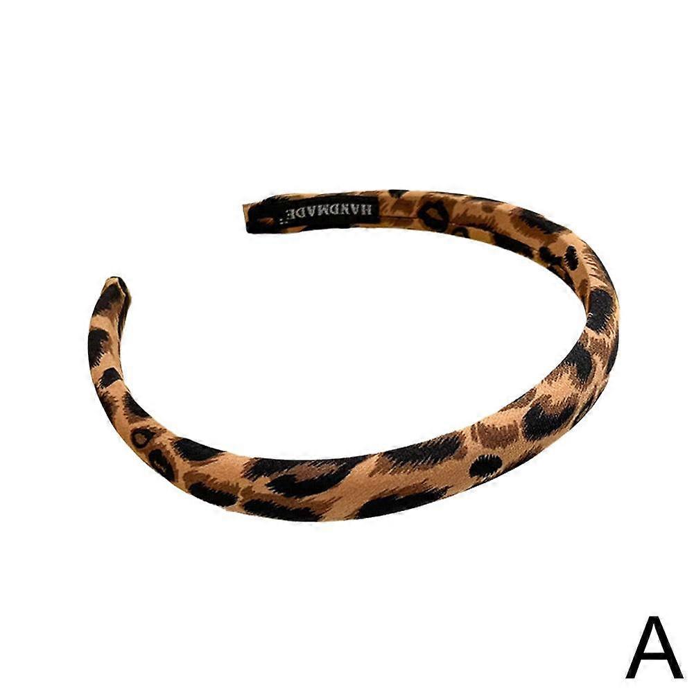 Temperament Leopard Print Headband Vintage Style High Cranial Pressure Hair