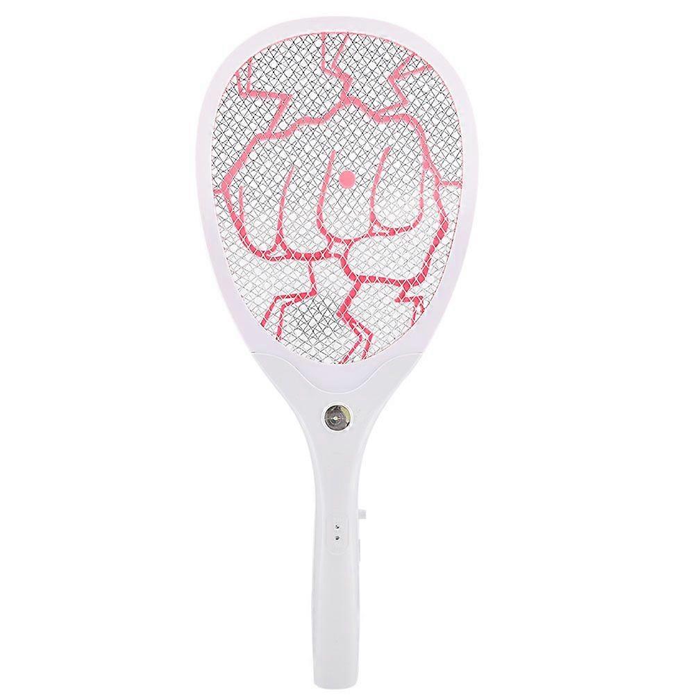 Electric Bug Zapper Swatter Racket Reachargeable Mosquito Fly Killer US Plug(Red)