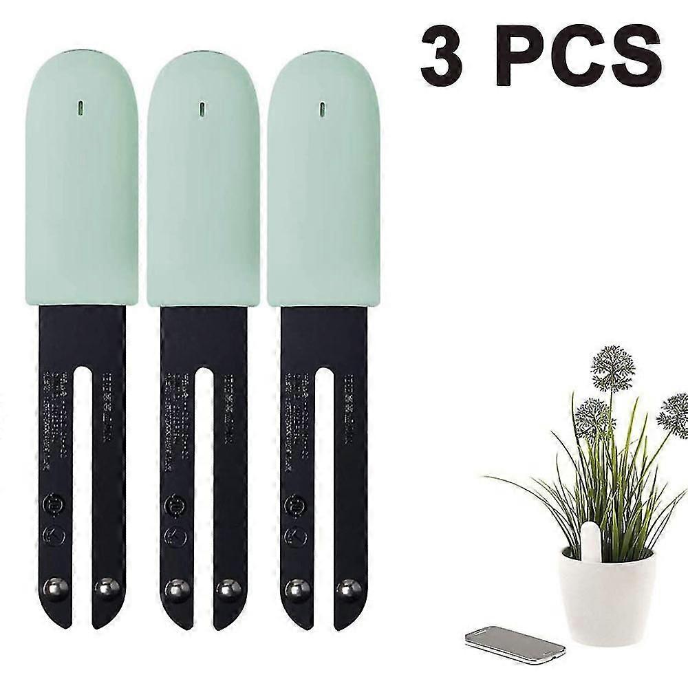 3pcs Plant Monitor Smart Plant Traer Soil Moisture Meter Tester Nutrient/temperature/sunlight/moisture Sensor Plant Detector Flower Plant Care For H,4