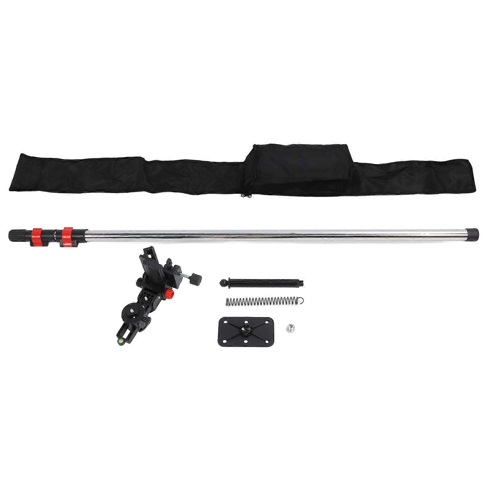 Telescoping Pole with Fine Tuning Mount Stainless Steel Extension Support Rod for Heavy Duty Rotating and Line Level 300CM