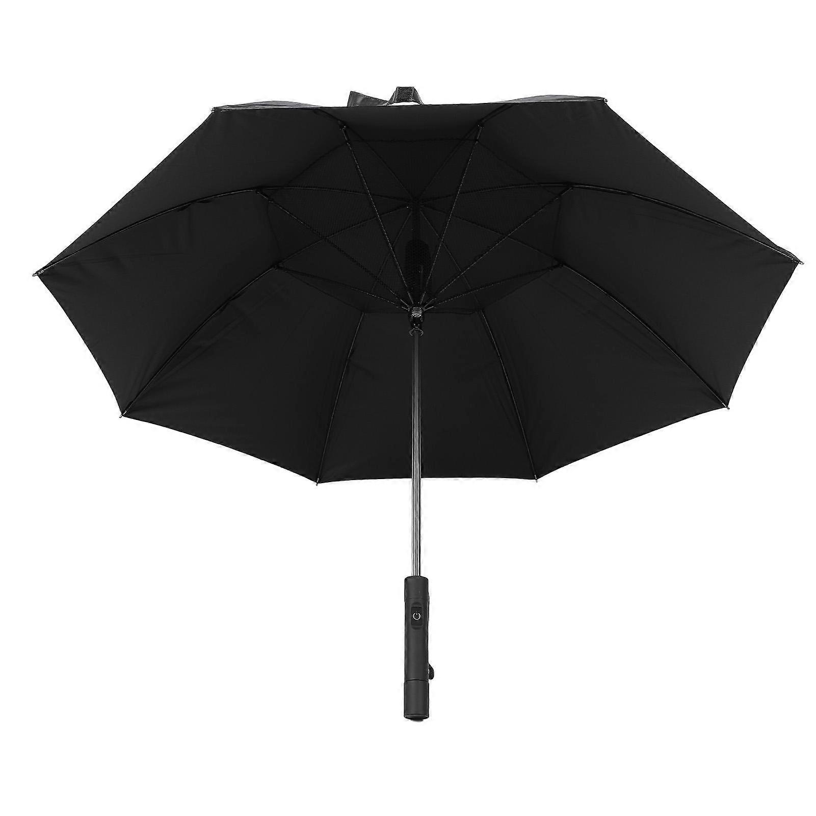 Portable Umbrella with Fan USB Rechargeable 2600mAh Power Bank Sun and Rain Umbrella Folding