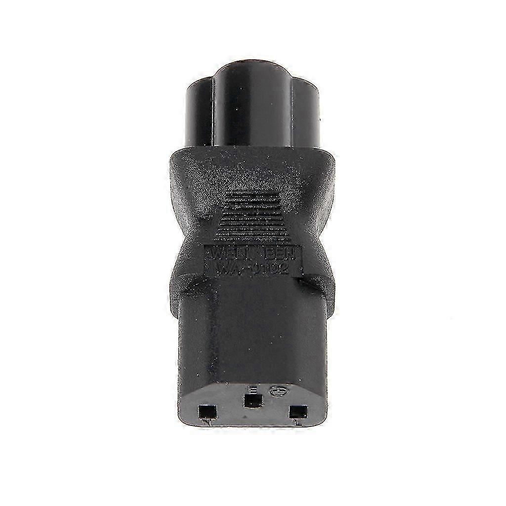 Iec 320 C13 Female To C6 Male 3-pin Cloverleaf Plug Converter Ac Power Adapter  xi