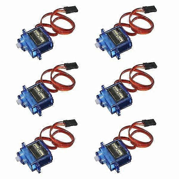 6PCS SG90 Mini Analog Gear Micro Servo 9g For RC Airplane Helicopter