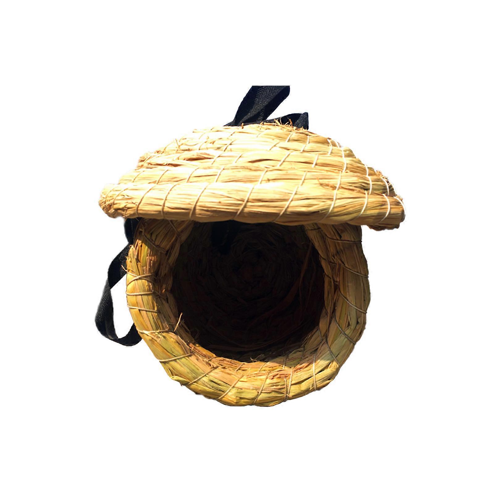 Small Bird Nest, Grass Weaving Nest for Finches and Parakeets