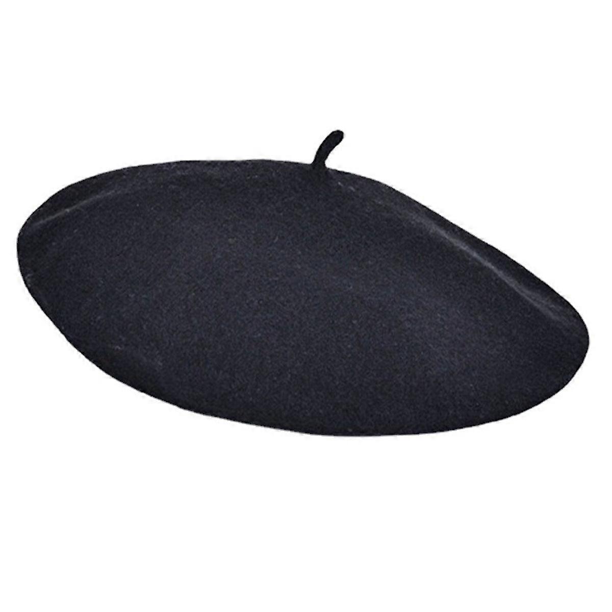 Wool French Beret, Solid Color Winter Hat for Women
