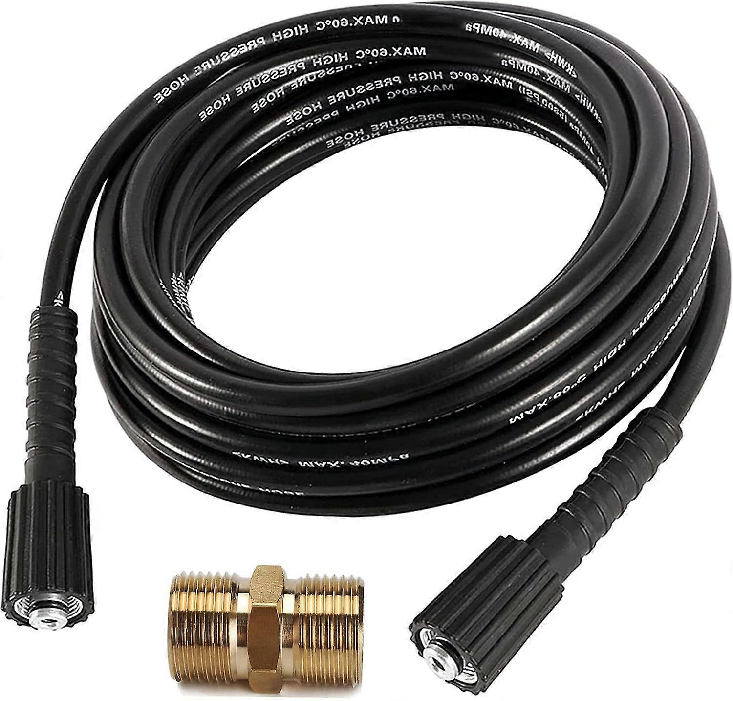 10m 1600 PSI High Pressure Washdown Hose Extension - Replacement Hose with M22 Male Thread Connector Compatible with Karcher K Series K3 K4 K5