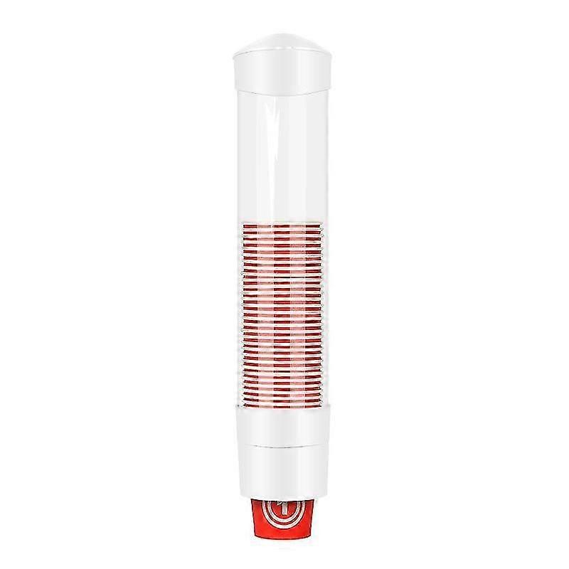 Wall-mounted disposable cup dispenser for free size plastic cups white