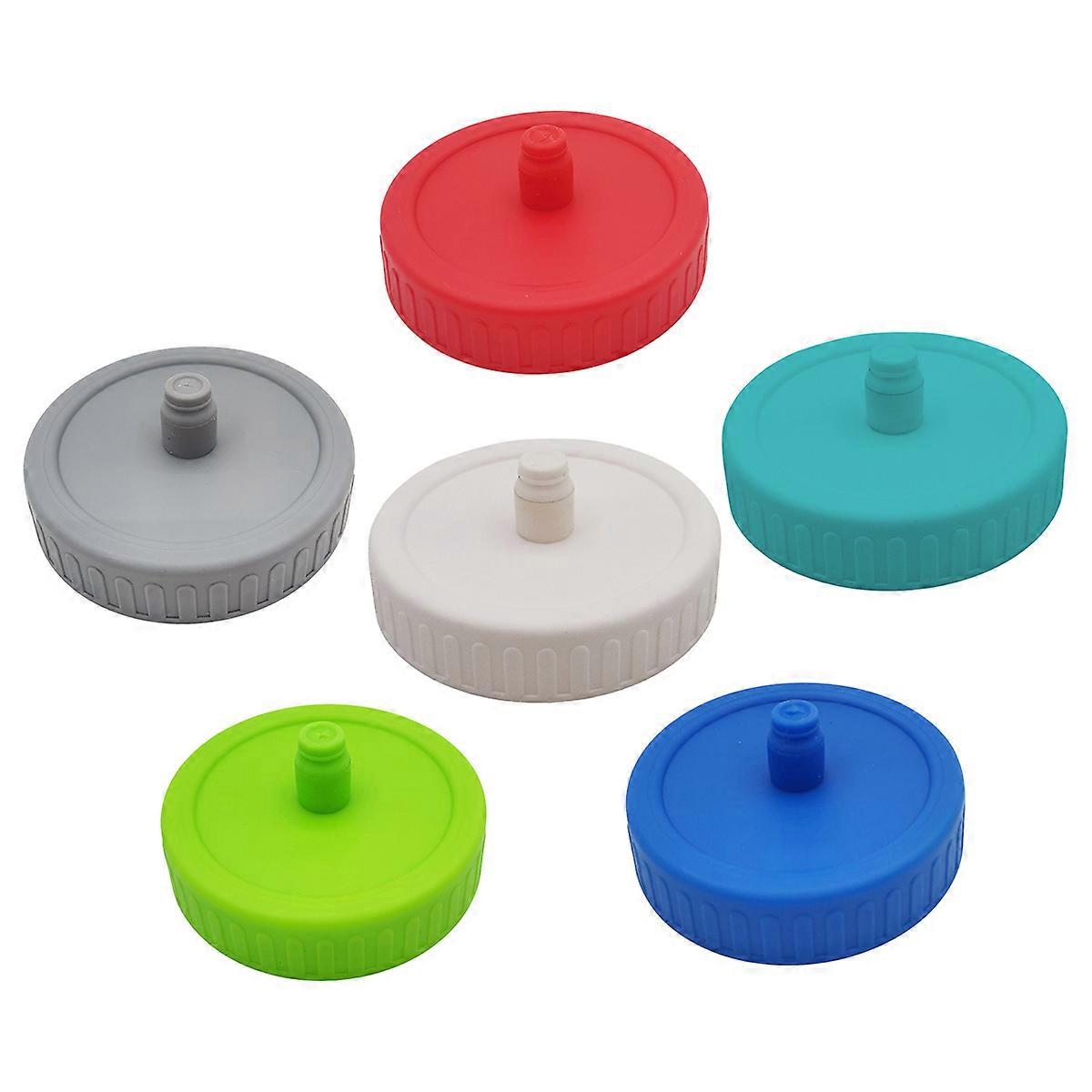 6-Pack Airlock Fermentation Lids for Wide-Mouth Jars