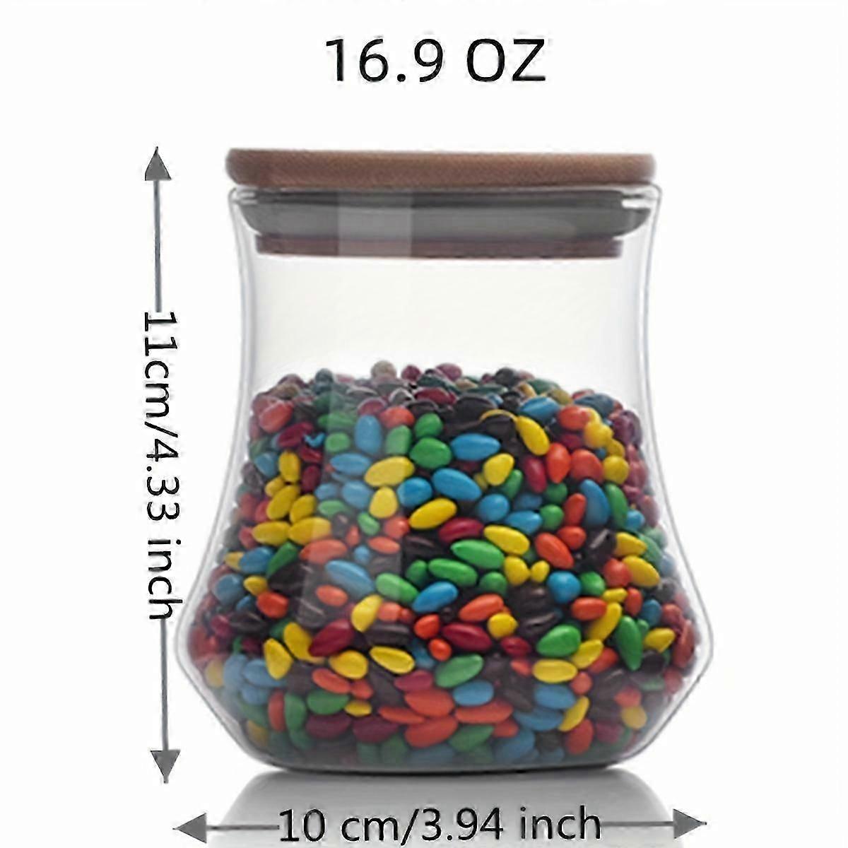 Multifunctional Reusable Glass Sealed Jars With Lid, Household Storage Round Airtight Jars With Different Size, For Storing Cereal, Dried Fruit Snack,