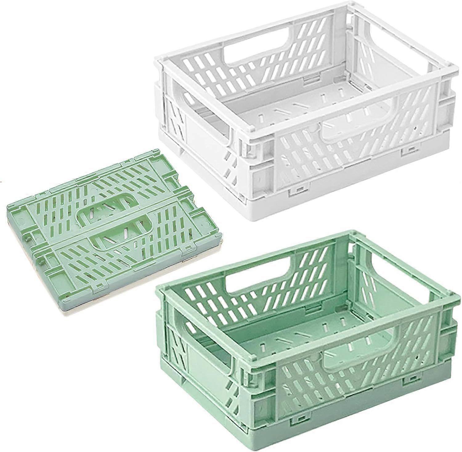 2/3 Pieces Large Collapsible Basket,Stackable Foldable Plastic Storage Boxes,Plastic Box,Saving Boxes,for Office,Kitchen,Bathroom