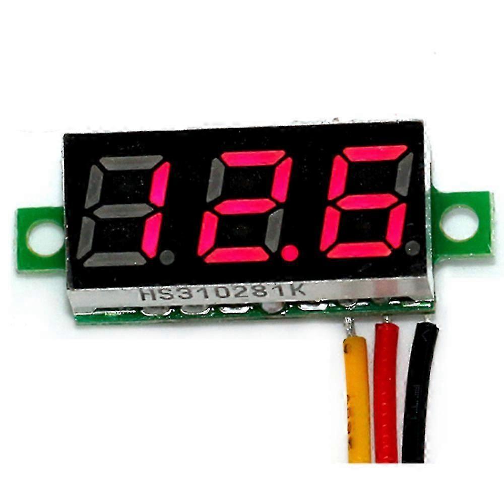 DC 0V-100V 0.28 Inch Digital Voltmeter Voltage Meter Volt Detector Monitor Tester Panel Car Red