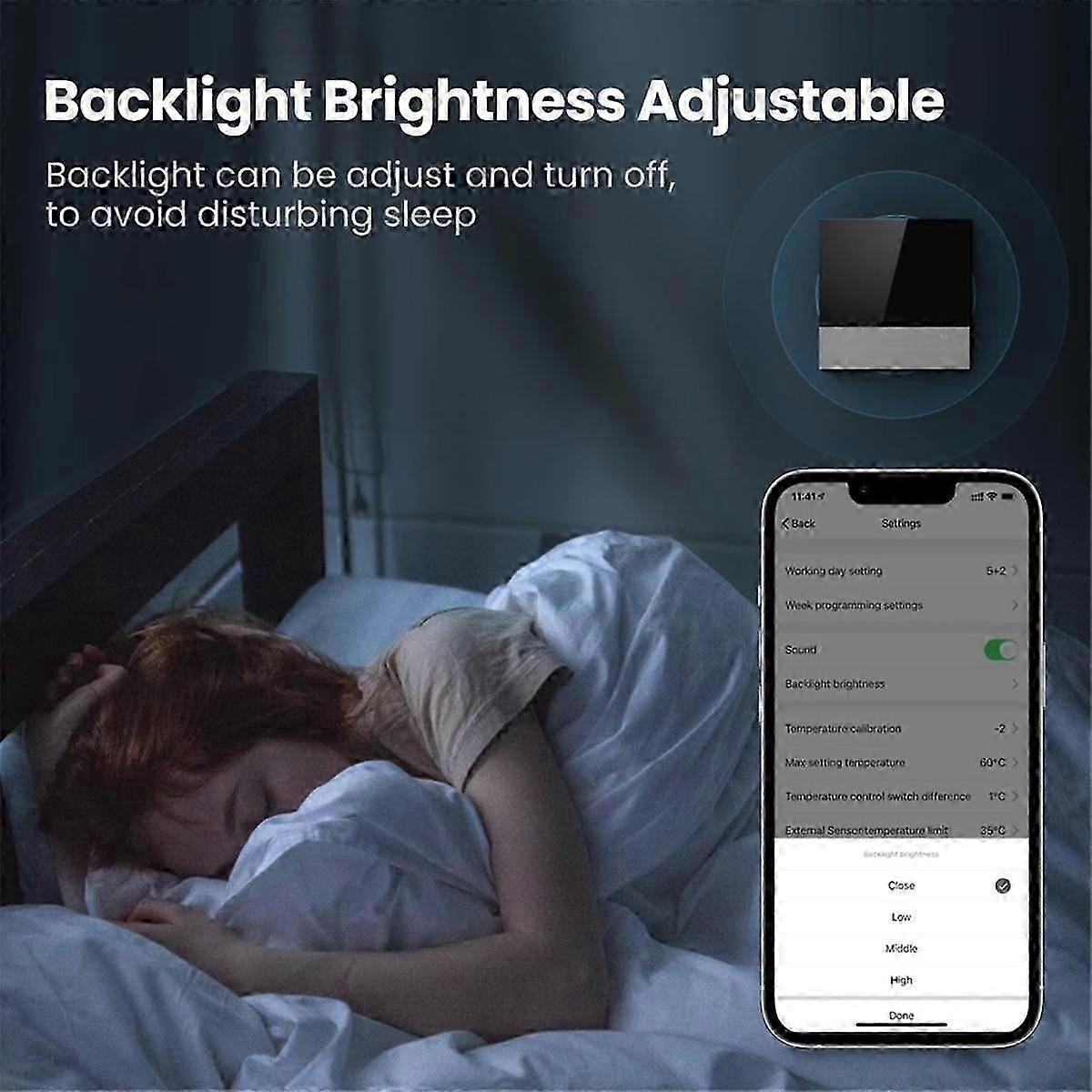 Tuya WiFi Smart Thermostat Electric Heating Temperature Controller for Home Alexa(A) jn