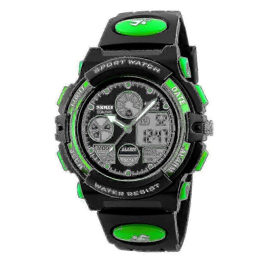 Barn SportKlocka Vattentät Pojkar Multifunktion Analog Digital Klocka Led Alarm Stoppur