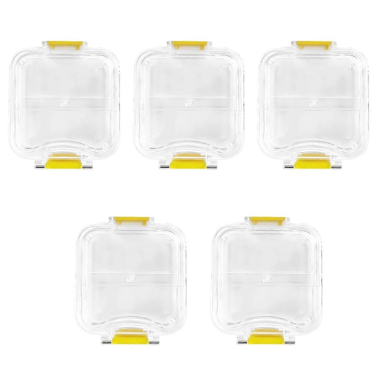5PC Transparent Membrane Showcase Tooth Boxes Dental Crown&Bridge Box