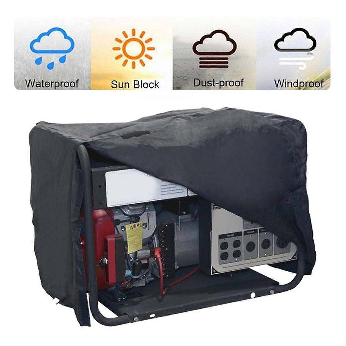 屋外発電機カバー32x24x24インチ、ほとんどの発電機の防塵および防水保護