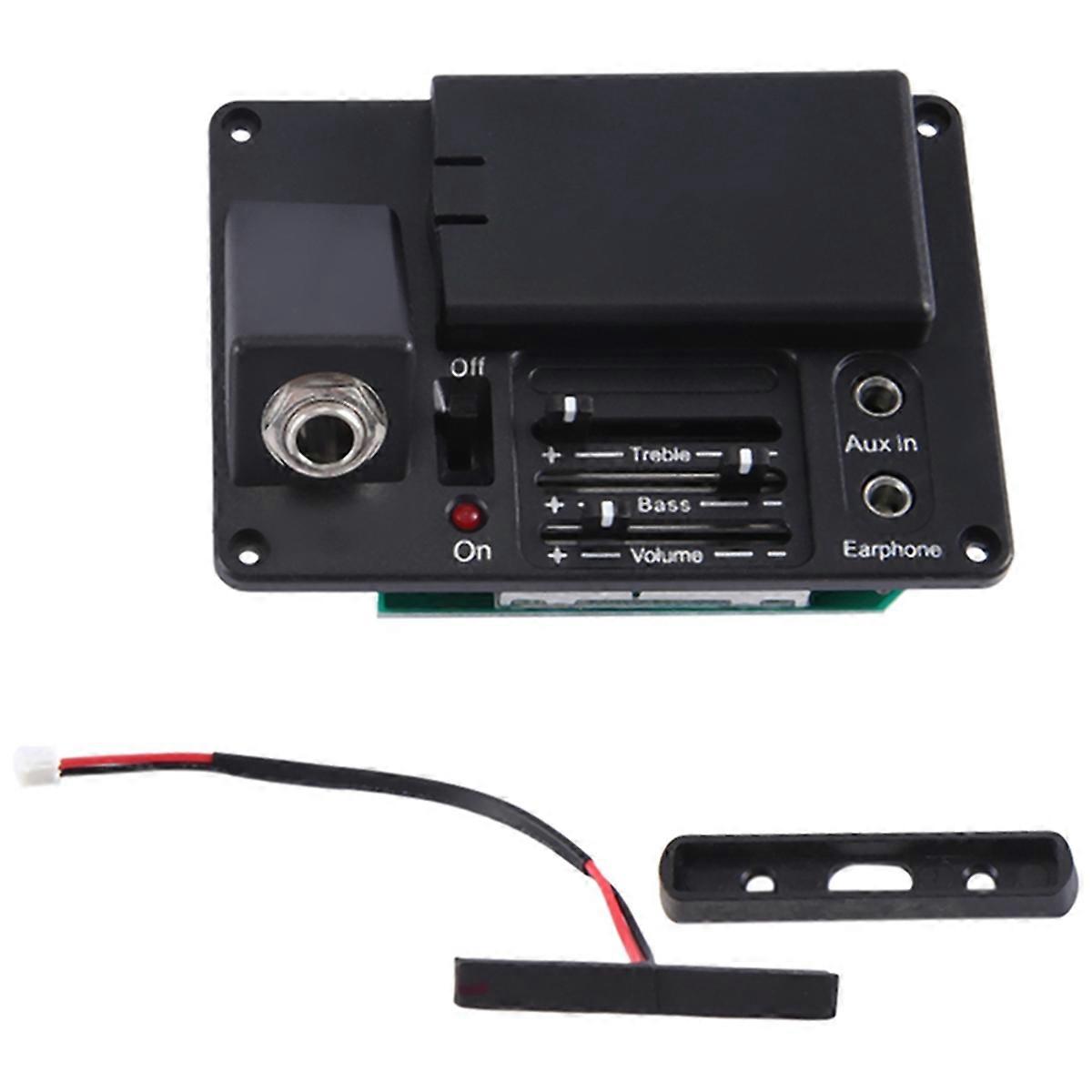 Electric Silent Cello Pickup ducer Soft with Headphone Black VPU-400 for DIY Cello Strings Inst