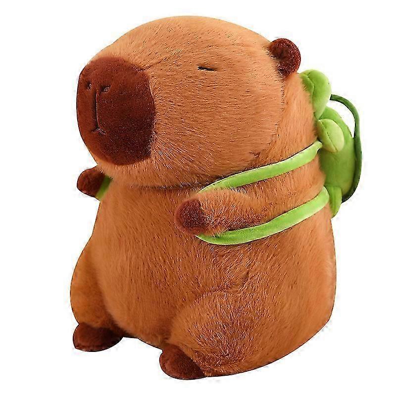 Capybara Plush Toy, Cartoon Capybara Stuffed Animal Toys, Capybara Plushies Doll with Turtle Backpack, Cute Capybara Plush Figure, for Kids, Gifts
