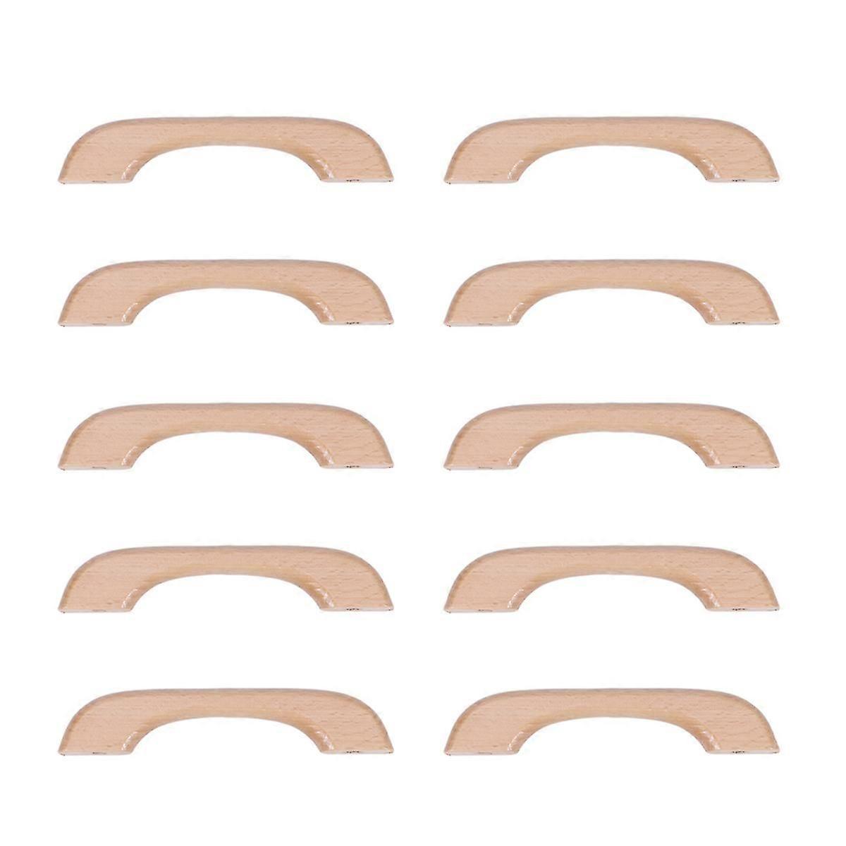 10 PCS Wood Cabinet Pulls Door Handle Iron Pulls Drawer Knobs Wood Cabinet Handle Wardrobe Handle