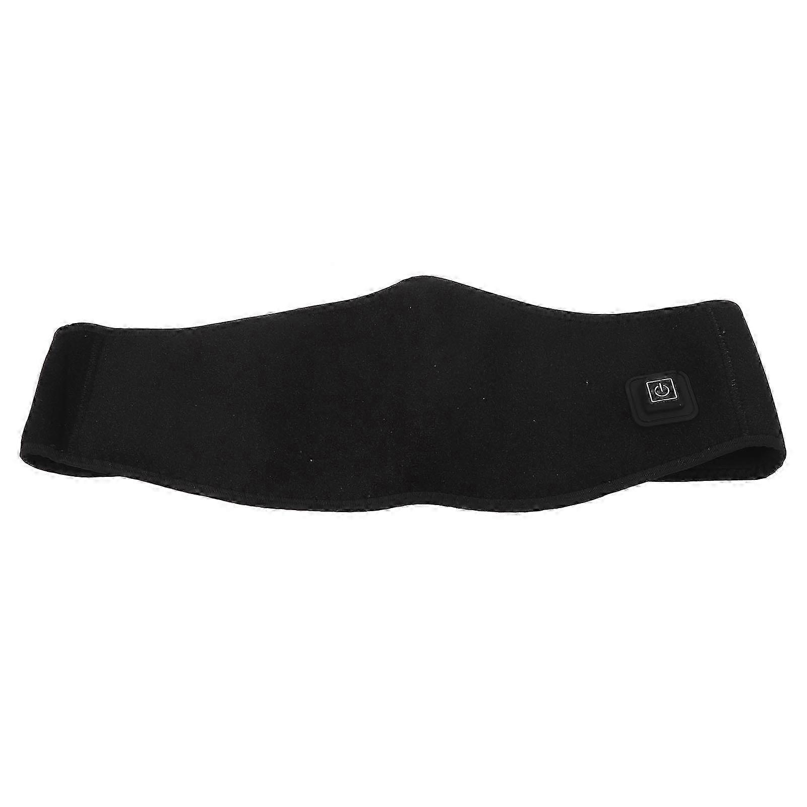 USB Adjustable Electric Heated Black Waist Support Pad with Hook And Loop