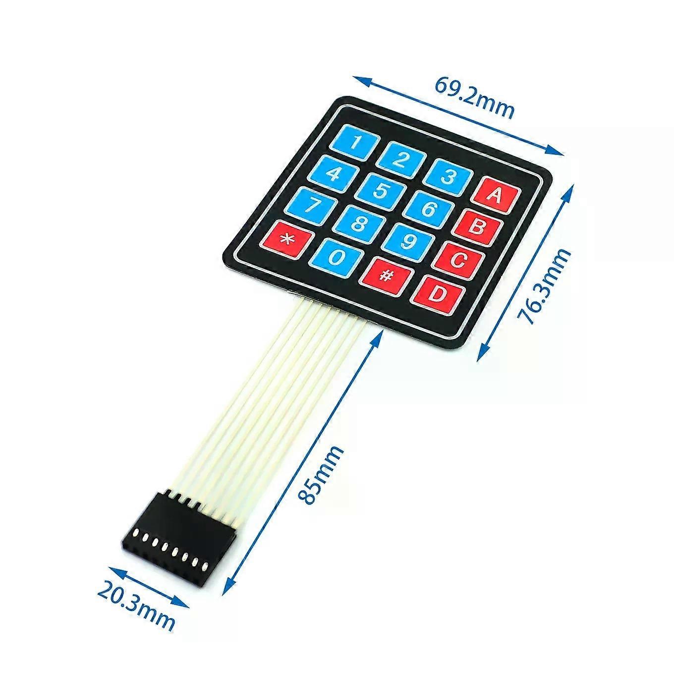 1-10pcs 3*4 4*4 Matrix Array/Matrix Keyboard 16 Key Membrane Switch Keypad for arduino 3x4 4x4