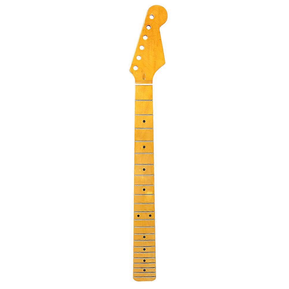 Manche de guitare électrique 22 frettes, touche en palissandre et érable canadien, remplacement pour guitare de style Fender, jaune vif