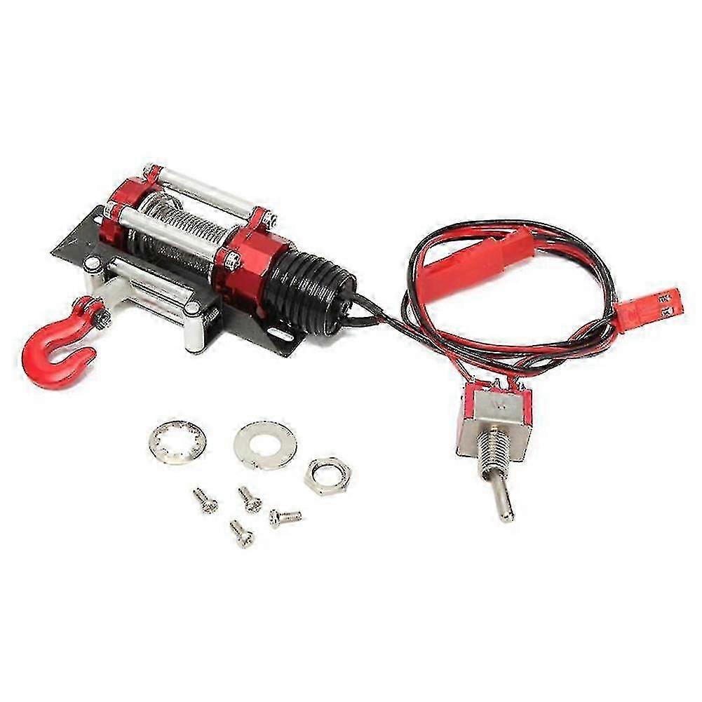 Blue electric winch remote-controlled tracked vehicle with rope hook