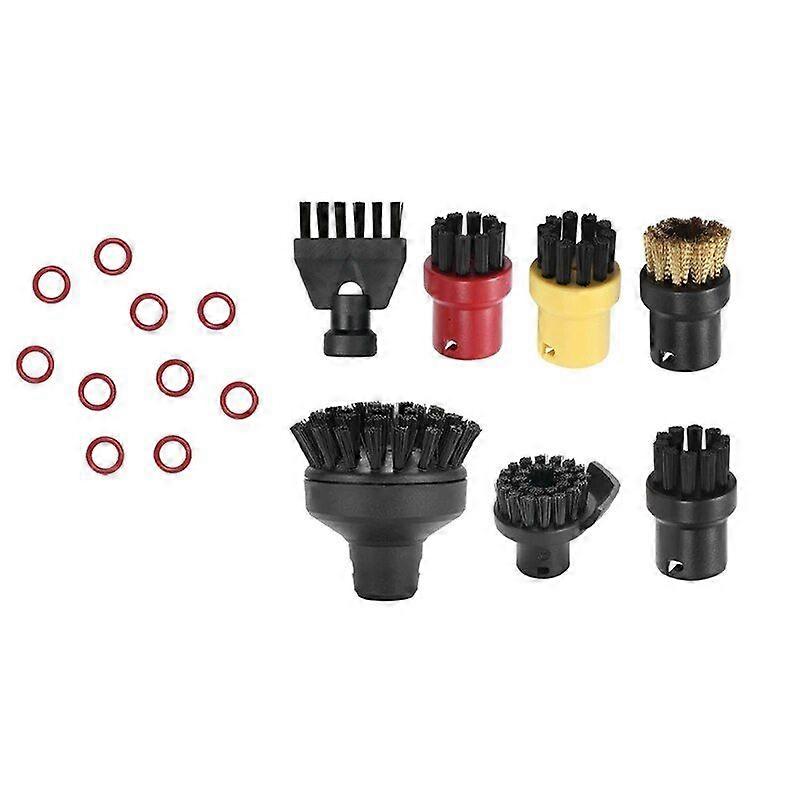 1 Set O-Ring Rubber Ring & 1 Set Round Brush Flat Brush Head Cleaning Brush