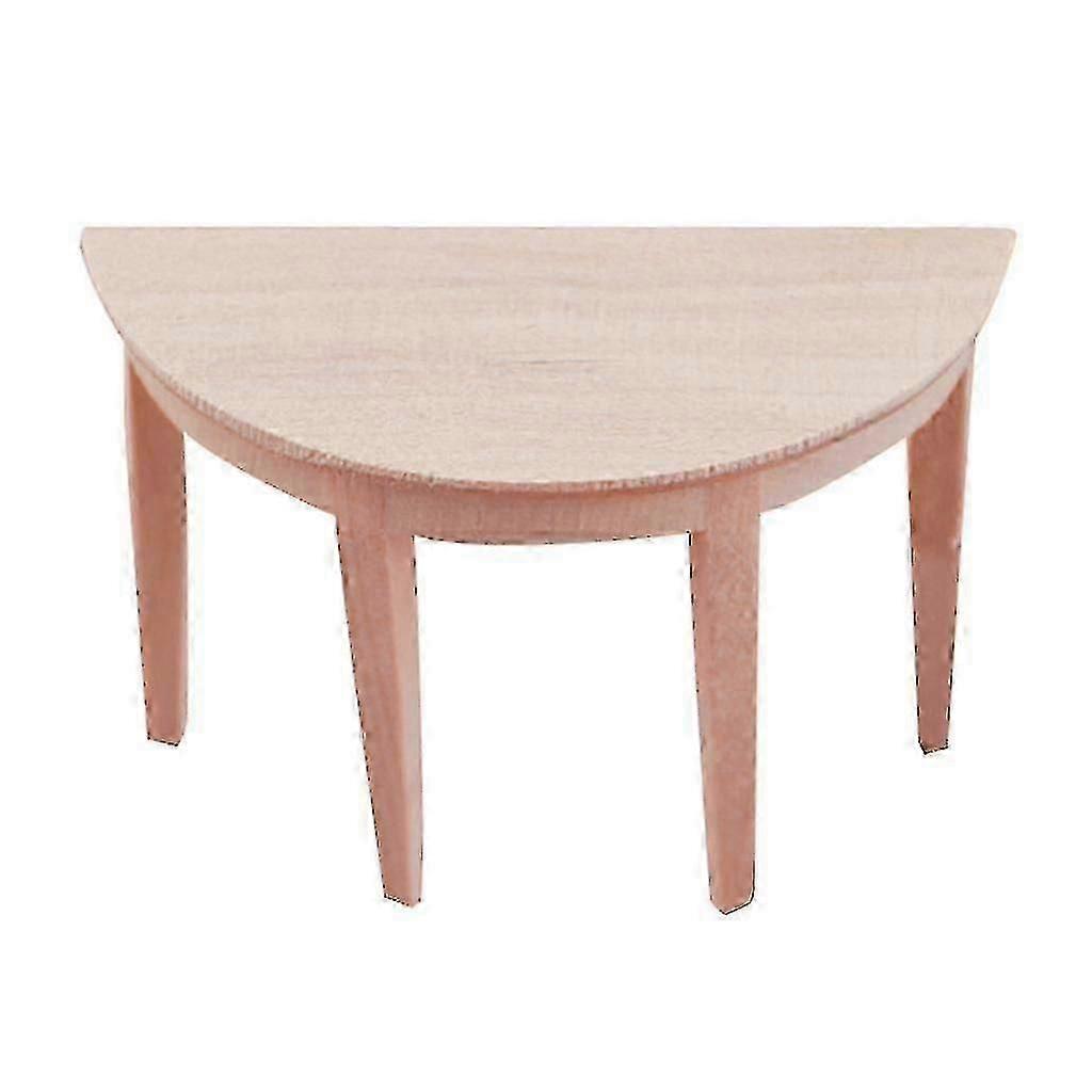 Mesa semicircular para casa de muñecas