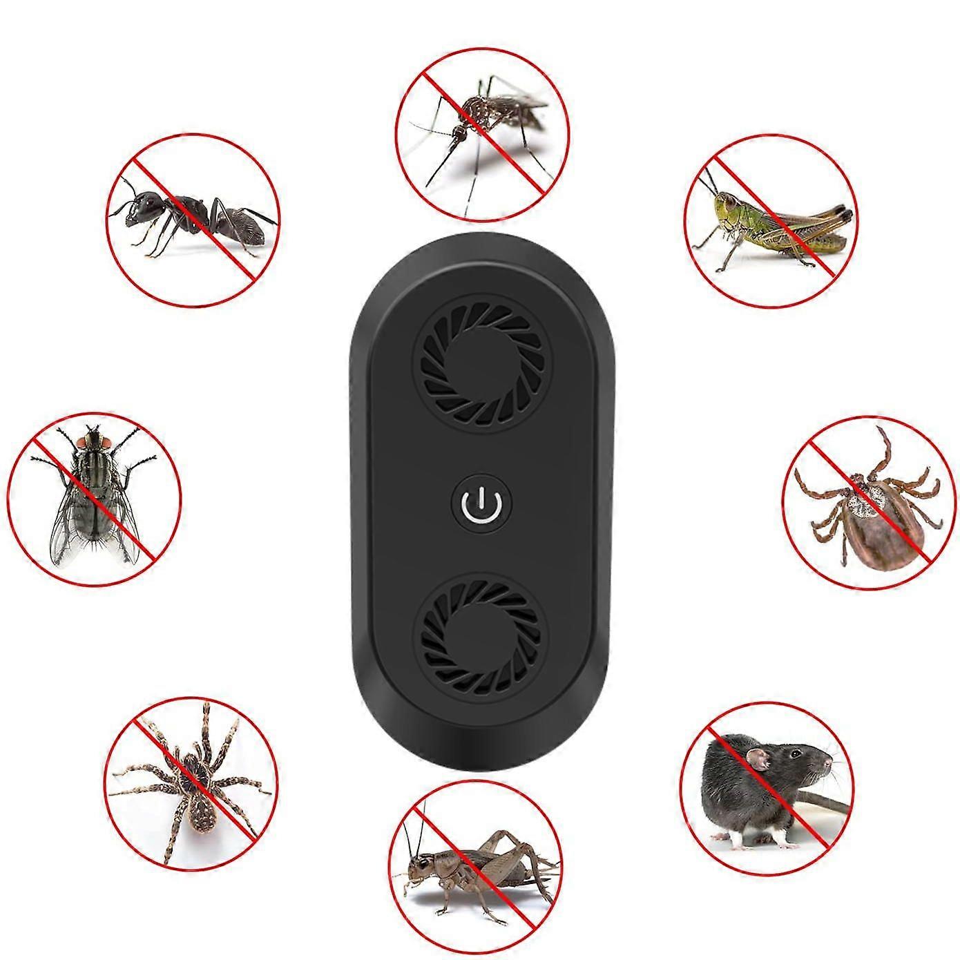 Ultrasonic Rodent Repeller Electronic Multi-purpose Insect Repeller Pest Repeller Indoor Mouse Repellent With 2 Buzzers