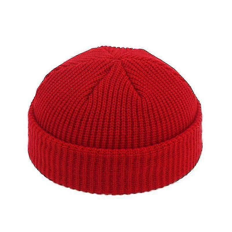 Miehet neulottu beanie kiinteä väri talvihattu skullcap