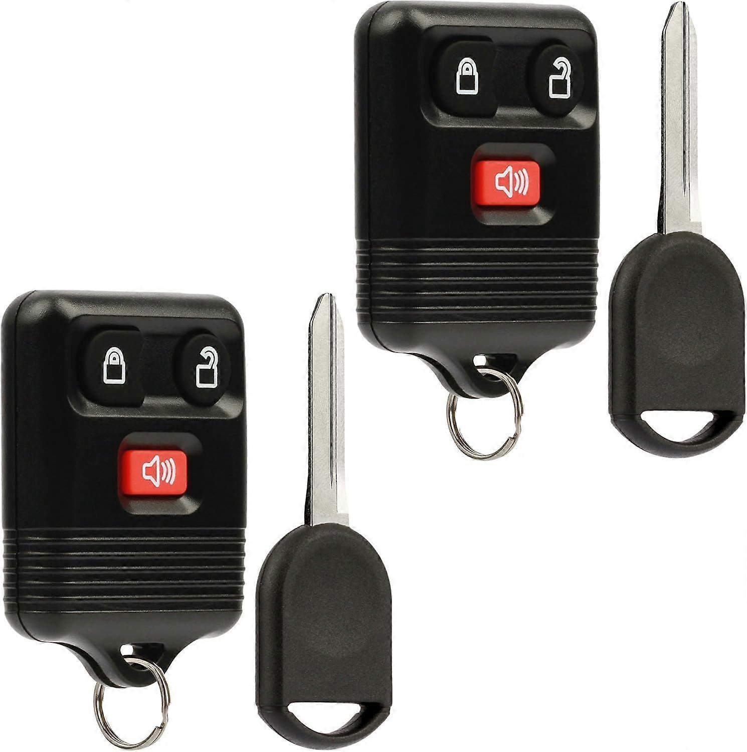 Car Key Fob Keyless Entry Remote fits Ford, Lincoln, Mercury, Mazda with Ignition Key (CWT