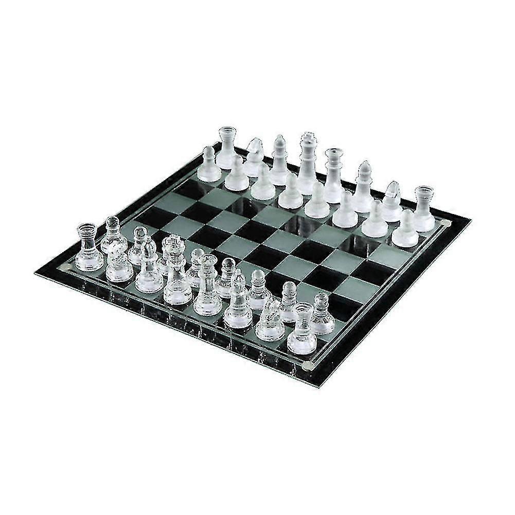Glas Luxus Elegantes internationales Schachspiel Kleine Verpackung Glasbrett