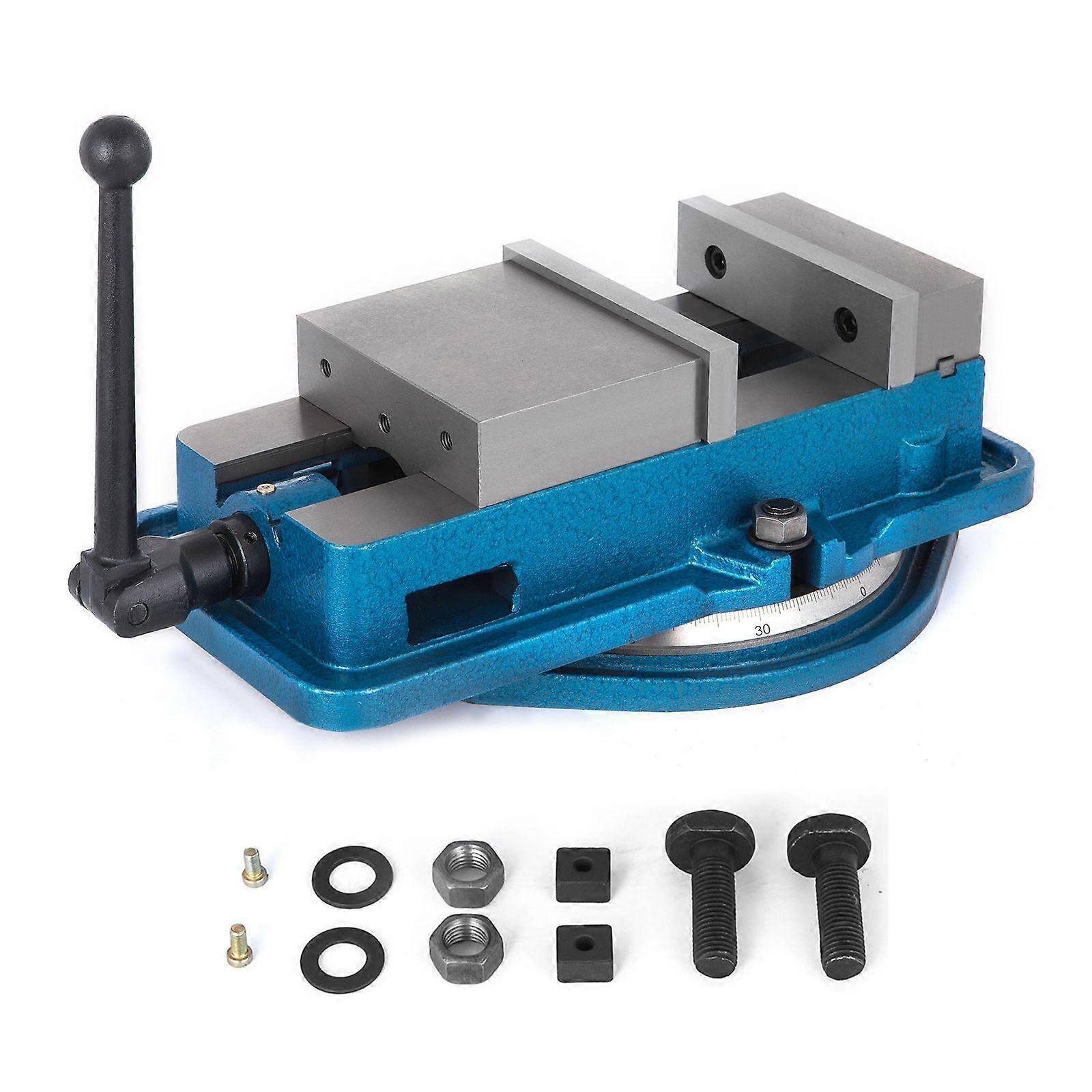 6" Precision Milling Lockdown Vise Swivel Base CNC Clamping Vise Precise Scale