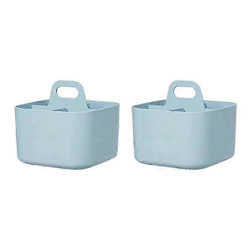 2PCS Caddys Organizer,Stackable Plastic Caddys With Handle,