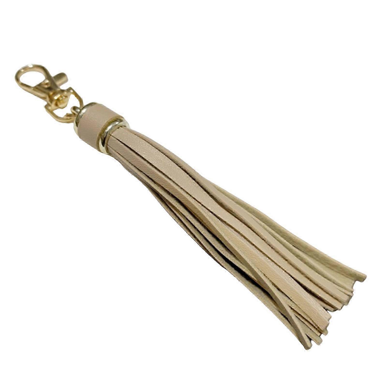 Porte-clés à pampilles en cuir PU à la mode Le porte-clés à pampilles en cuir PU durable ajoute une touche de charme à n’importe quel sac ou sac à main jaune