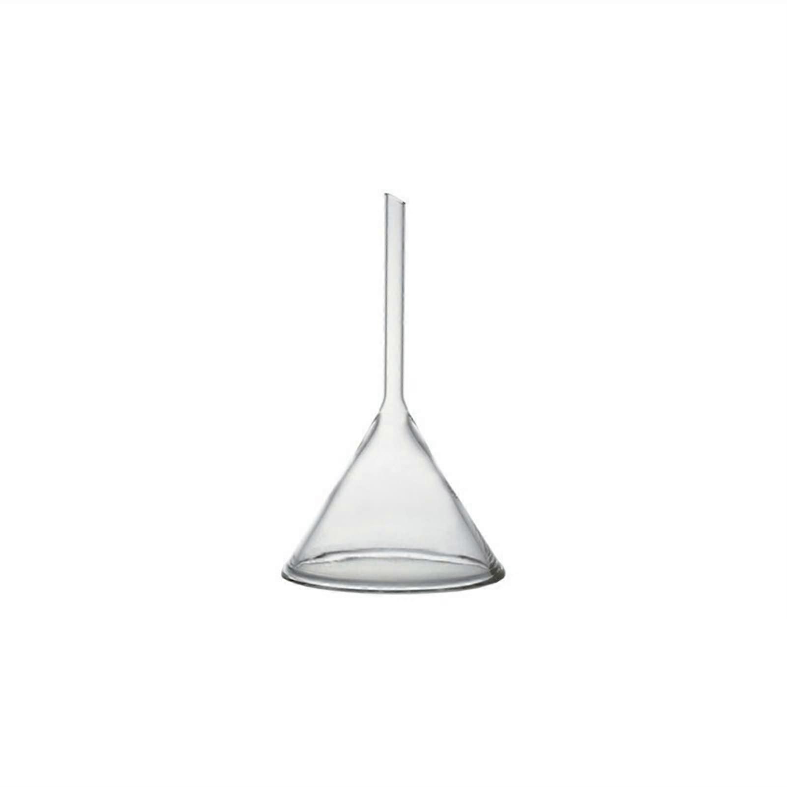 100 mm short stem funnel, glass funnel, borosilicate glass 3.3, thickwalled lab funnels pack of 2 (size: short necked funnel 100 mm).