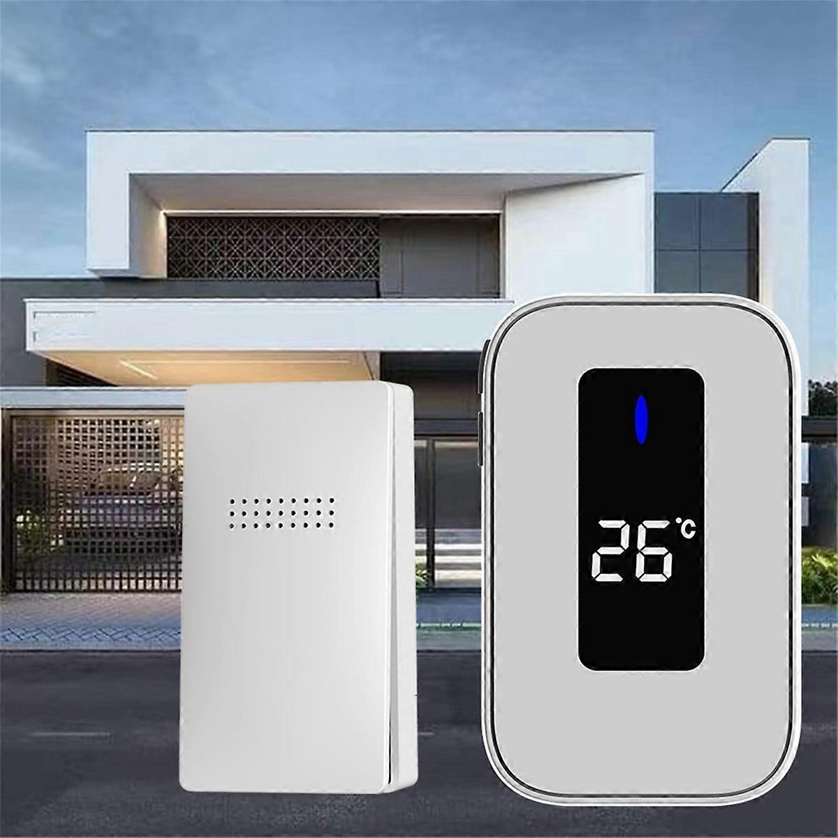 Doorbell Waterproof Self-Powered 38-Song Doorbell Set White (EU)