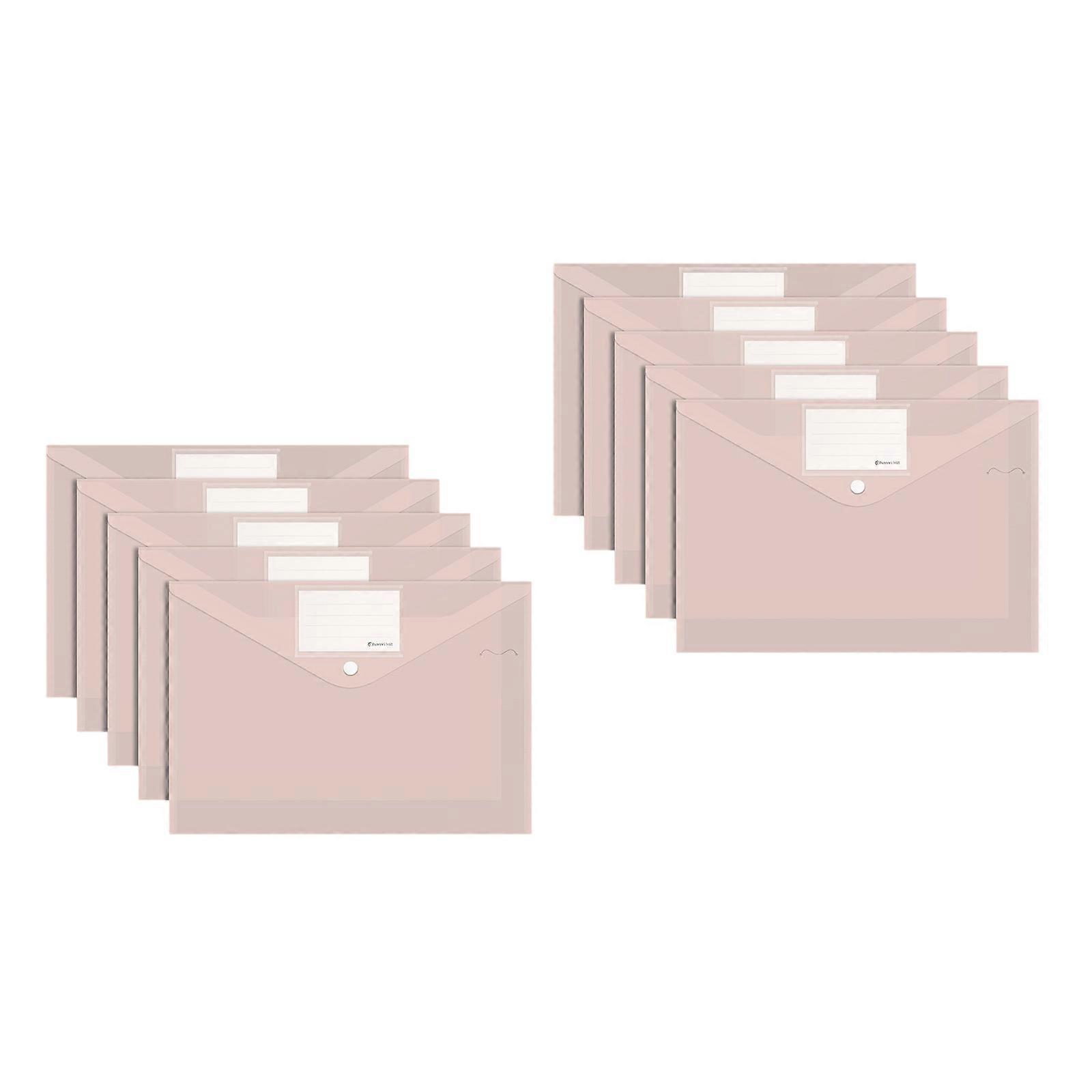 10 Pcs A4 File Bag Document Bag Clear File Folders File Organiser Document Wallets Document Folder for School Office  Foam powder