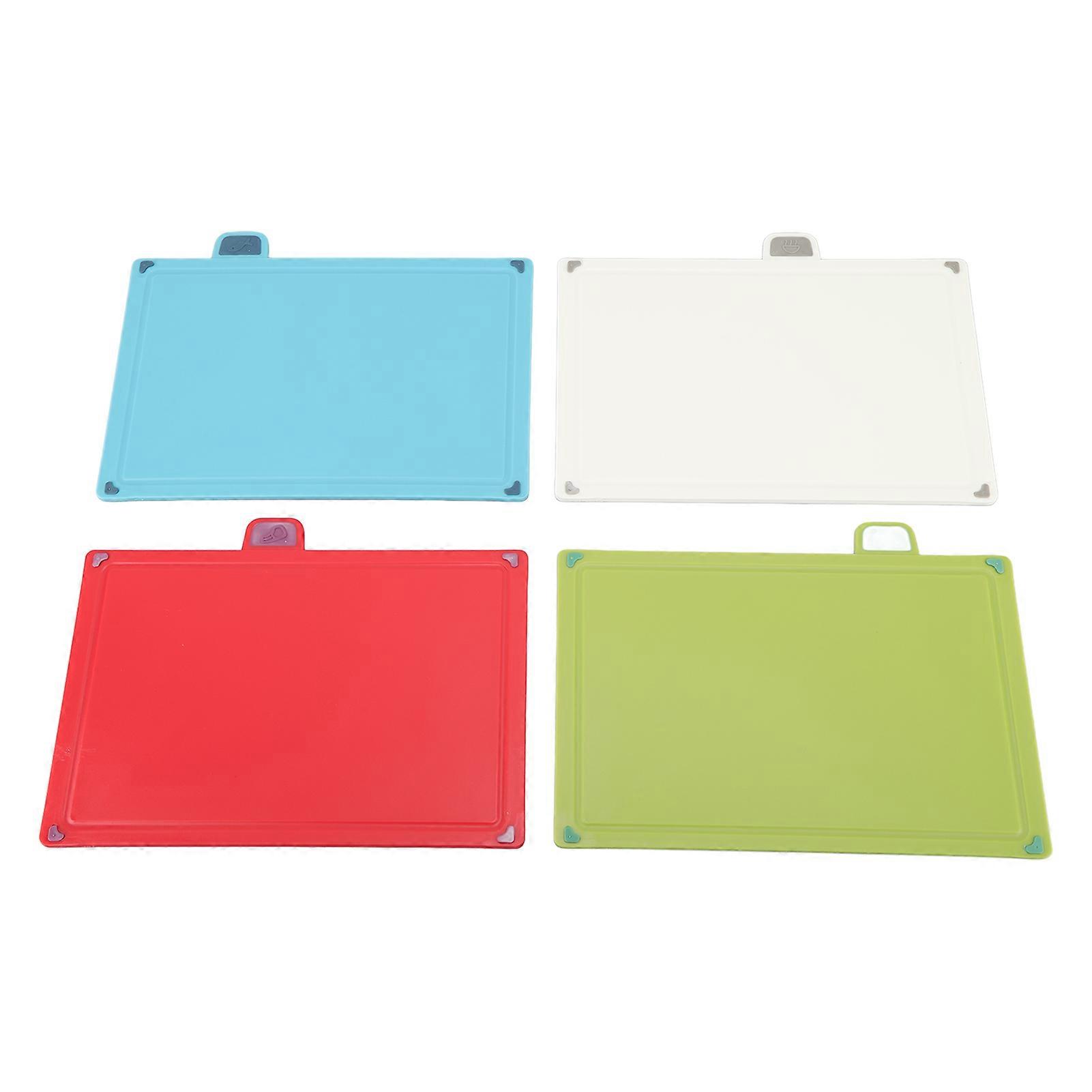 Plastic Cutting Board 4 Colors Rubber Flexible Coded Cutting Board with Storage Stand