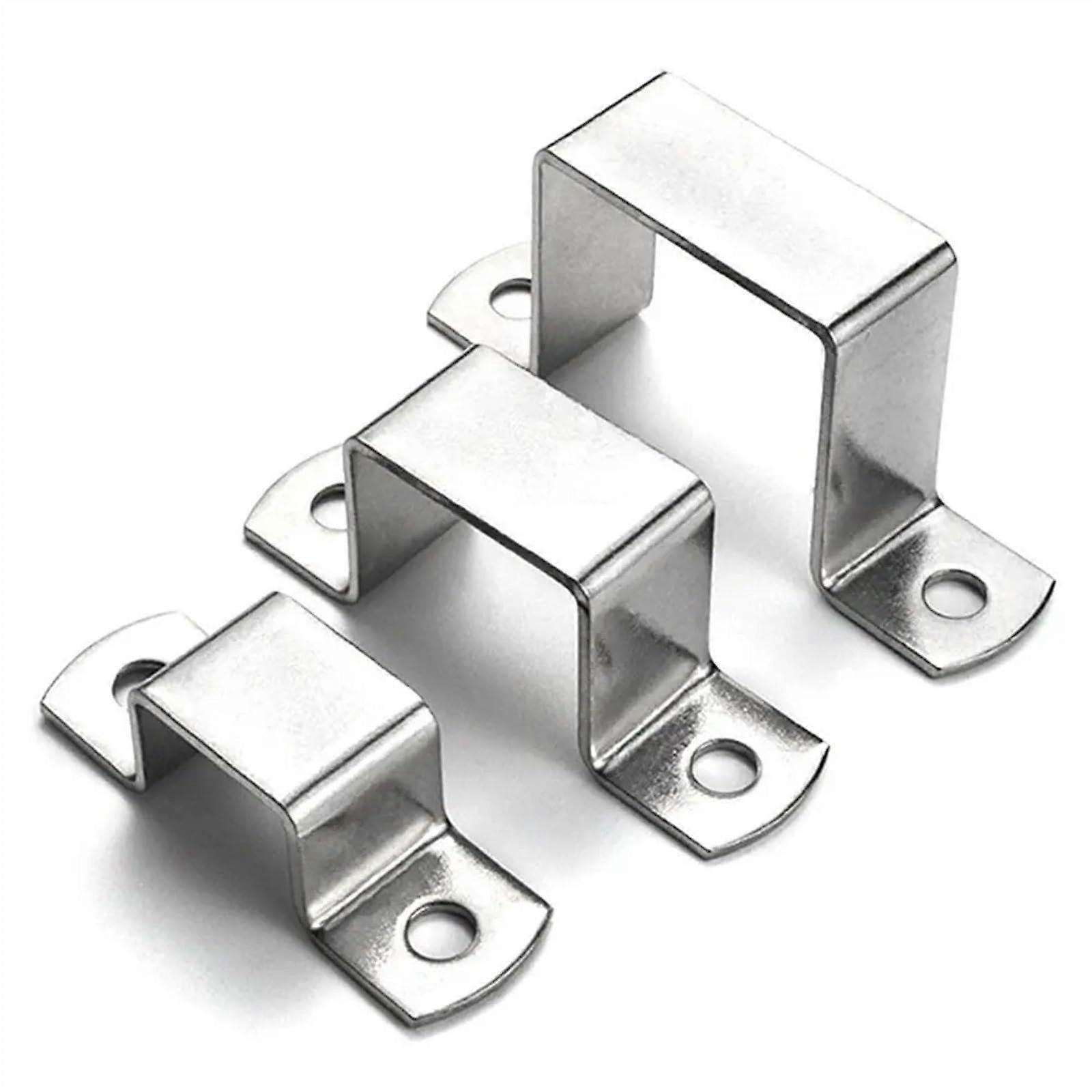 Pipe Clips Stainless Steel U-Type Clamp 304 U-Shaped Thickened Square Rectangle M-Shaped Saddle Clip 60x60mm