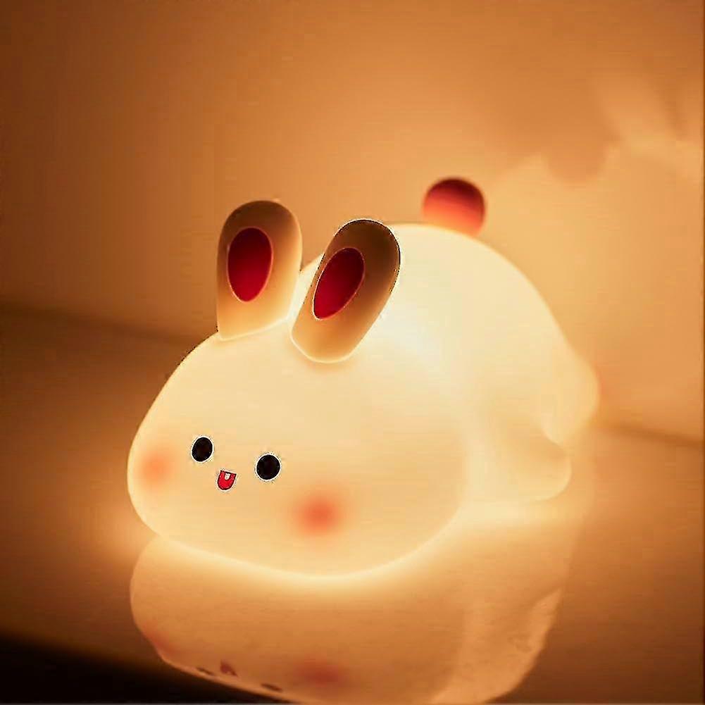 Night Kawaii Rabbit Bedside Lamp Dimmable Touch Night Light Baby
