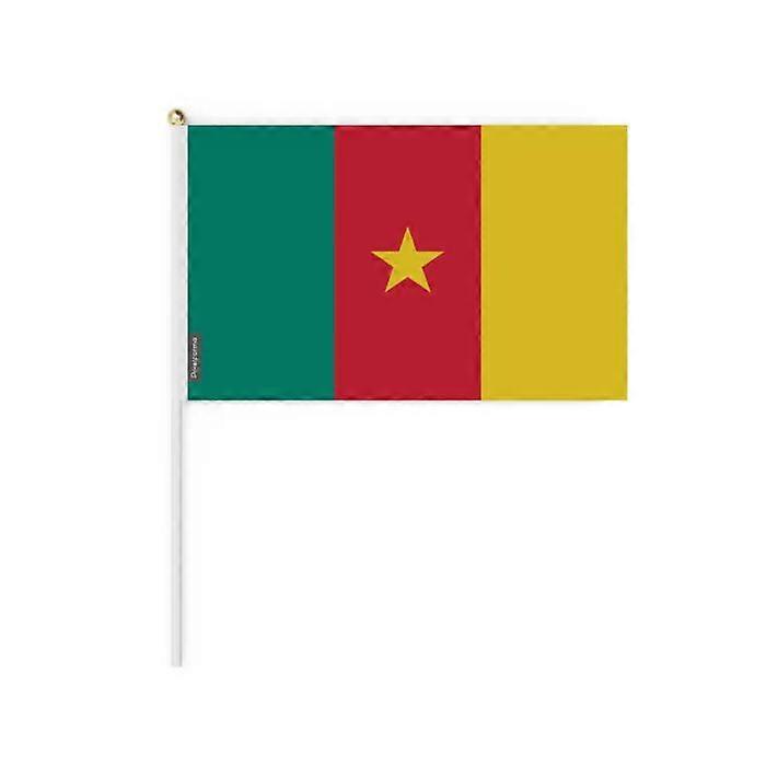 Flag - Mini Flag Cameroon - 14 x 21 cm - Polyester - Lightweight - Double-sided print