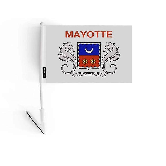 Adhesive Flag – Mayotte – 14 x 21 cm – Soft Polyester – Easy to Stick – 1 piece