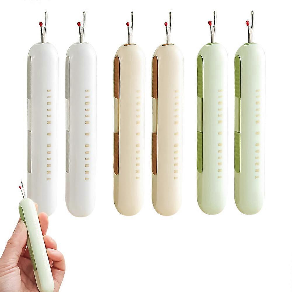 2-in-1 Threader Sewing Needle Tool 3PCS/6PCS Portable with Flexible Telescopic Head for Seniors and Sewing Enthusiasts