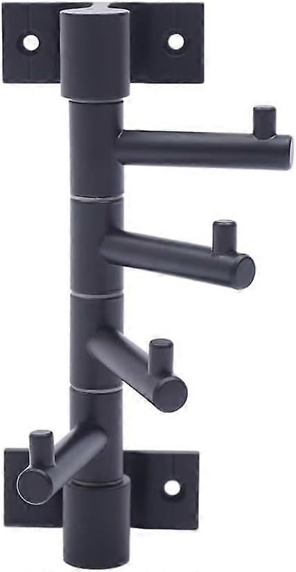 Bathroom Wall Mounted Rotating Coat Rack with Multiple Hooks