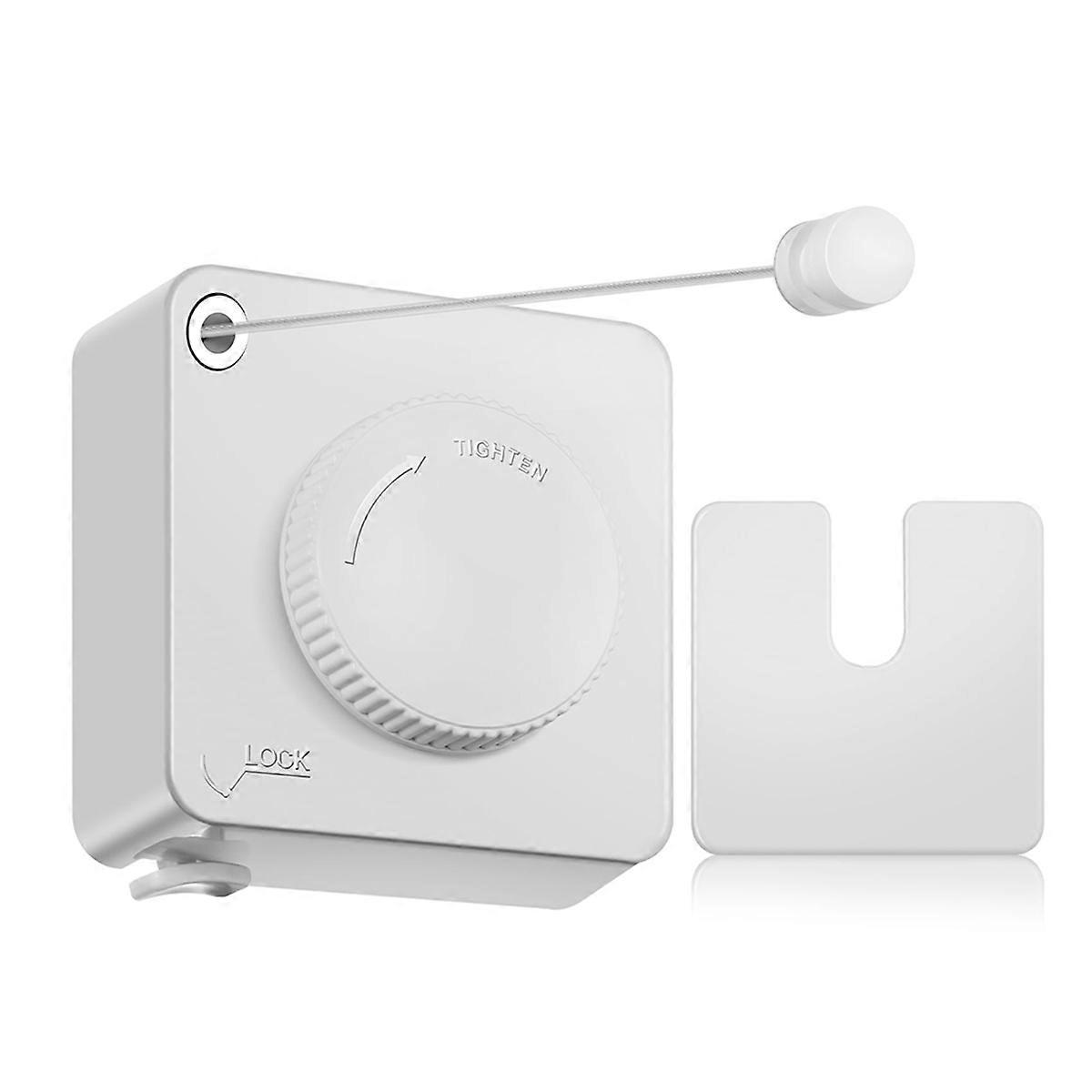 Retractable Clothesline Indoor, Wall Mounted Clothesline White