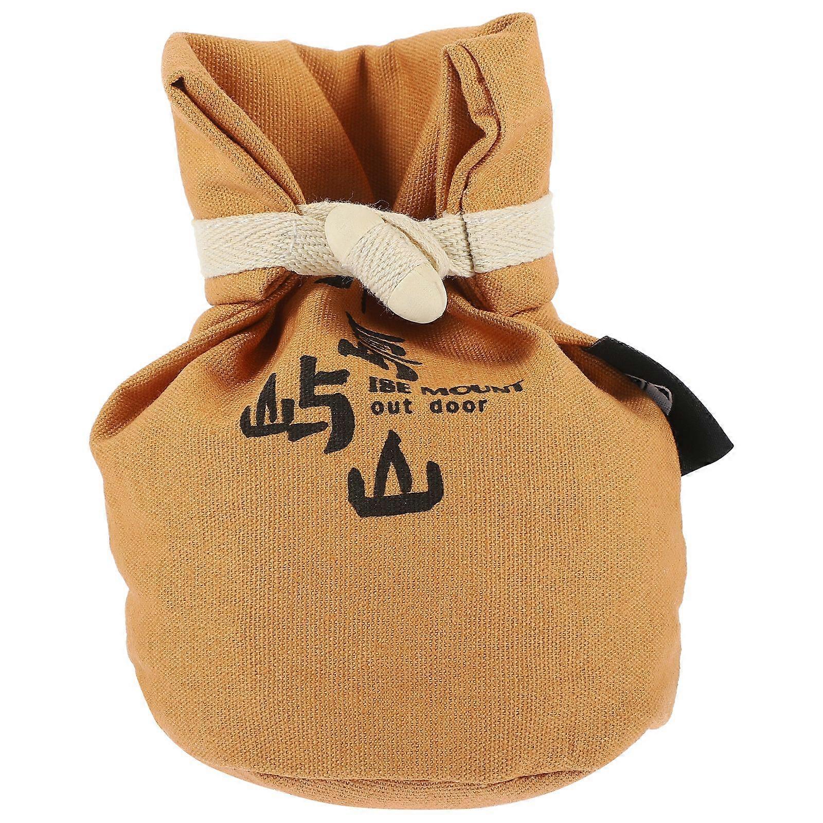 Large Capacity Canvas Camping Rice Bag Rice Drawstring Bag Grains Drawstring Bag