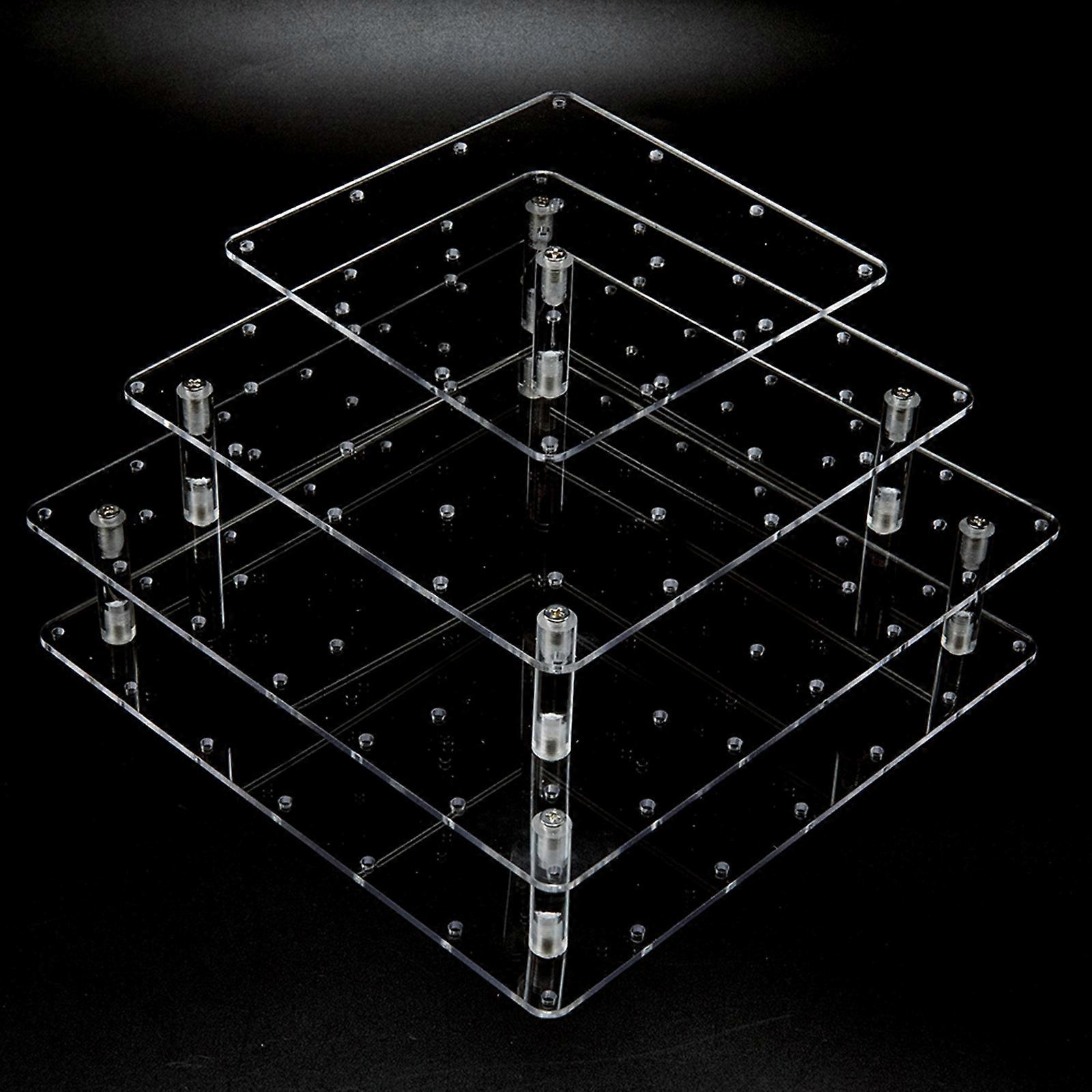 Elegant 4 Layer Square Lollipop Holder 56 Hole Acrylic Lollipop Stand for Festives Occasions Clear Candy Display Rack