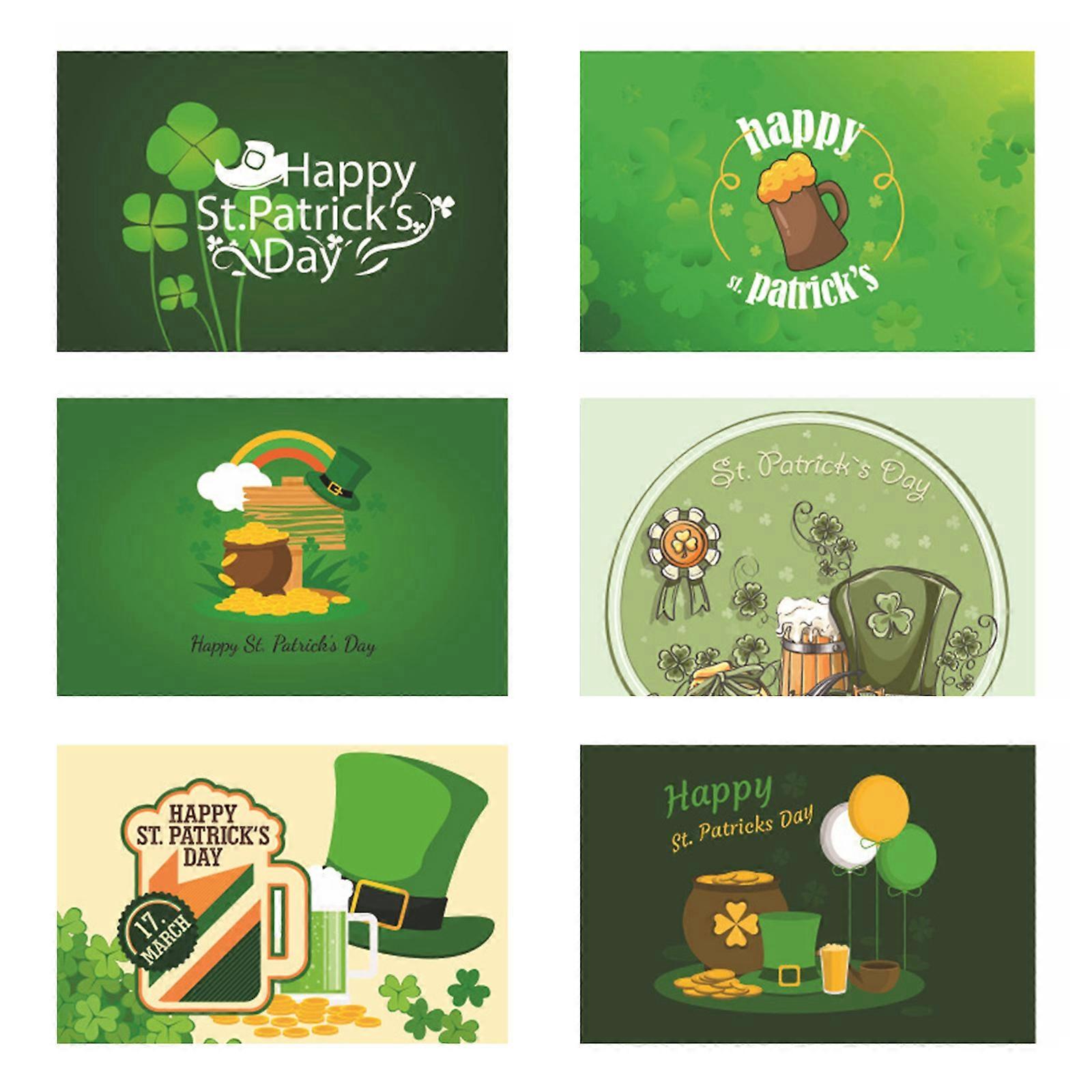 30Pcs St. Patrick's Day Greeting Card with Envelopes Simple Irish Festivals Card Message Card for Irish Friend, Family