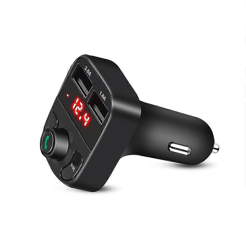 Hands-free Car Audio Kit with Wireless Bluetooth Charger LCD MP3 Player and FM Transmitter featuring Dual USB Charging
